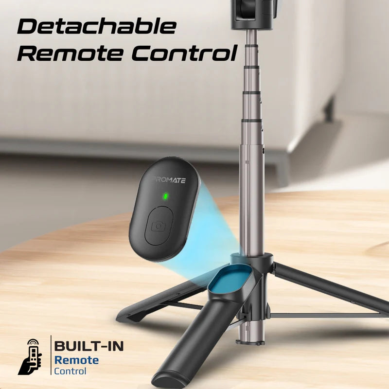 PROMATE MagSafe Foldable Selfie Stick with BT Remote Control
