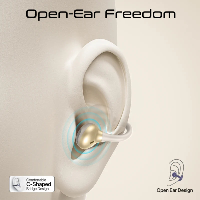 PROMATE AirClip-Pro Open Ear TWS Earbuds - Bluetooth / 500mAh / White