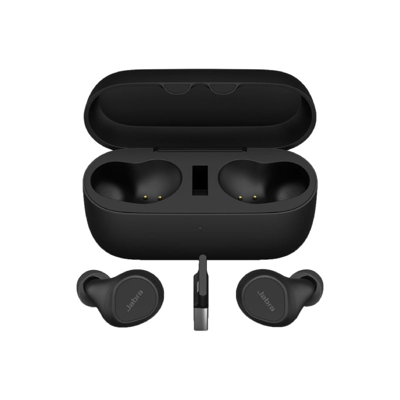 Jabra Evolve2 Buds USB-A MS Earbuds with USB-A Bluetooth Dongle for Microsoft Teams