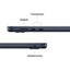 Apple MacBook Air - 15.3" / M5 / 10-Core CPU / 10-Core GPU / 16GB RAM / 512GB SSD / Arb/Eng / Midnight / 1YW (Z1LW0014V)