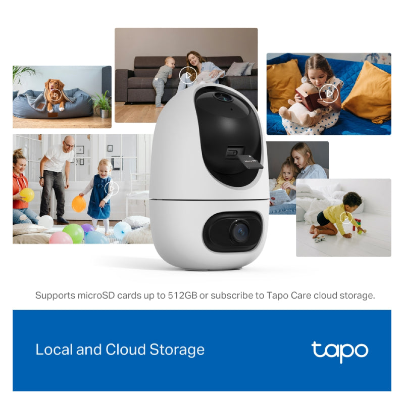 TP-Link (Tapo C245D) Dual Lens Pan/Tilt Security Camera - 2K 3MP Dual Lens / Up to 15 fps / Two-Way Audio / AI Detection / Night Vision