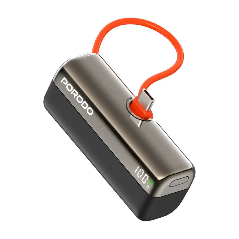 باورولوجي 4 في 1 باور بانك - 10000mAh / لايتنينج / نوع-سي / أسود