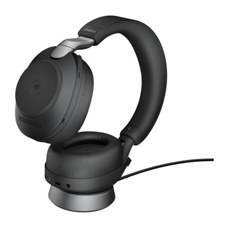 Jabra Evolve2 85 MS Stereo Headphone with Stand - Wireless / USB-C / Black