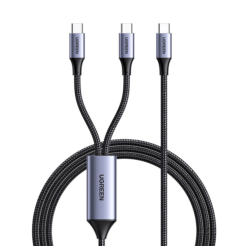 UGREEN 2-in-1 Universal PD Fast Charging Cable - 5A / 100W / Black