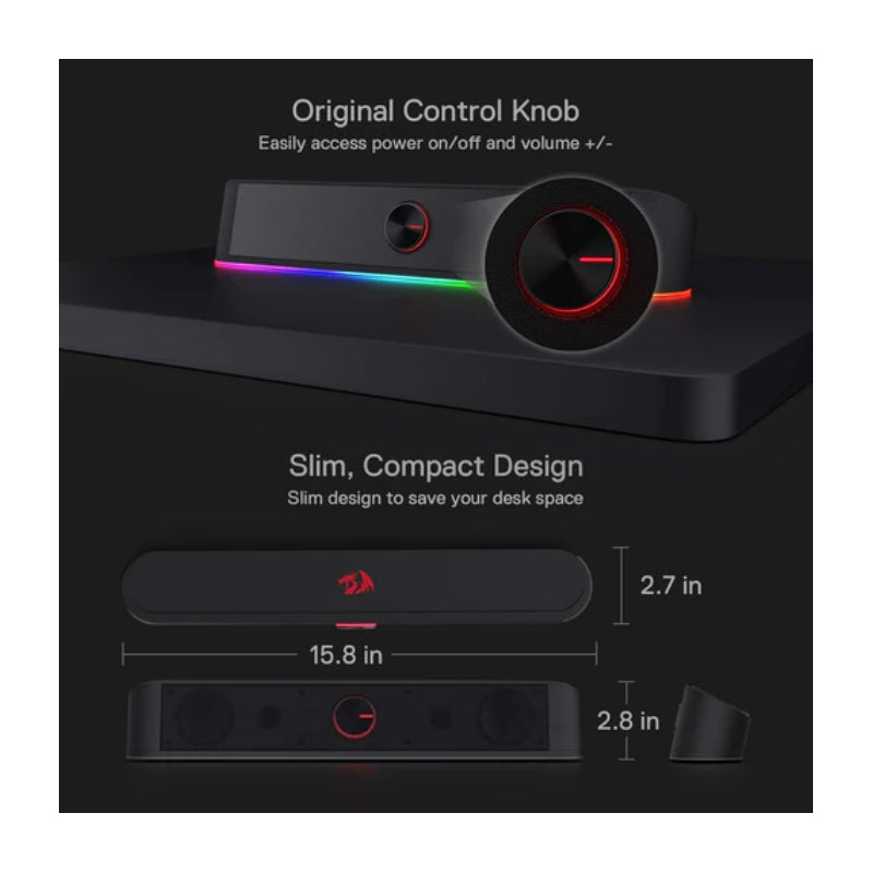 Redragon ADIEMUS GS560 - 3.5mm / USB / Speaker / Black