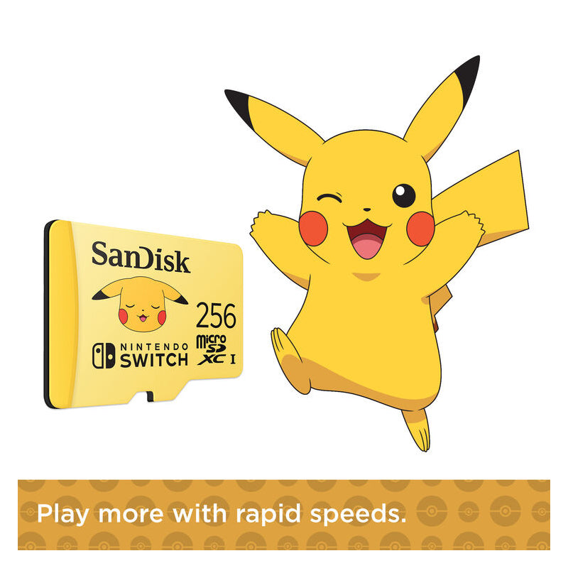 SanDisk Pokemon microSD Card - 256GB / Up to 100MB/s