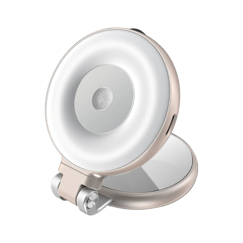 PROMATE 360° Rotatable Ultra-Slim MagSafe Rechargeable LED Ring Light - Rose Gold