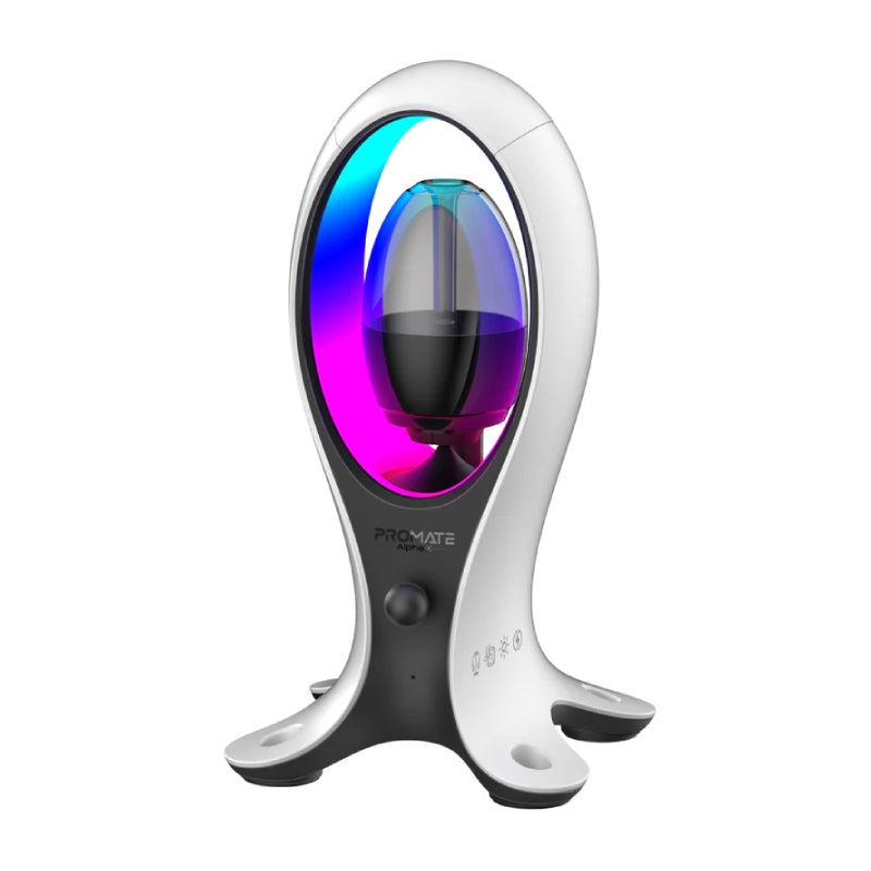 PROMATE Dynamic High Fidelity Dual Mode RGB Speaker / Headphone Stand & USB Hub