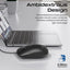 PROMATE MaxComfort Adjustable DPI Wired Optical Mouse - Black