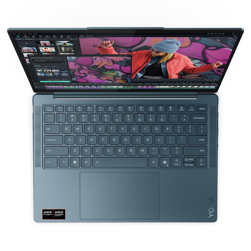 Lenovo Yoga Slim 7 Gen 10 Copilot+ PC - 14" WUXGA OLED / AMD Ryzen AI 7 350 / 32GB / 1TB (NVMe M.2 SSD) / AMD Radeon 860M / AI, up to 50 TOPS / Win 11 Home / 2YW / Arabic/English / Tidal Teal - Laptop