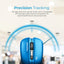 PROMATE Contour Comfort Performance Wireless Ergonomic Mouse - Blue