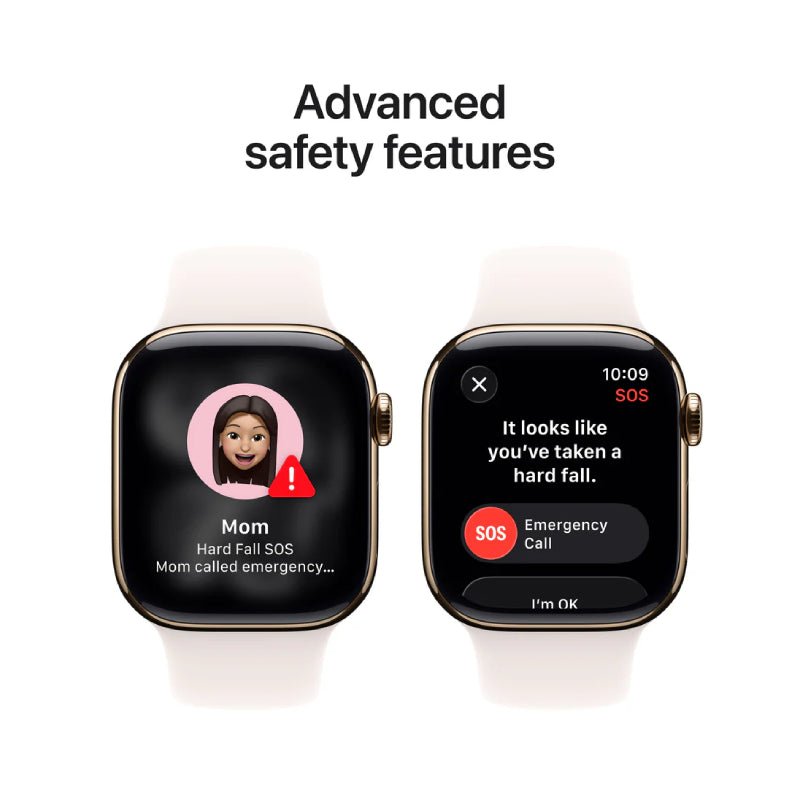Apple Watch Series 11 - LTPO OLED / 64GB / 46mm / Bluetooth / Wi-Fi + Cellular / Medium/Large / Gold Titanium Case with