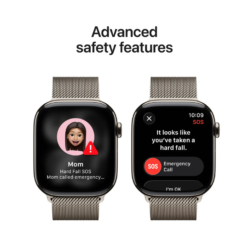 Apple Watch Series 11 - LTPO OLED / 64GB / 46mm / Bluetooth / Wi-Fi + Cellular / Small/Medium / Natural Titanium Case