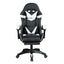 GADGETON Imperial Series PVC Leather Gaming Chair With Footrest - Black/White