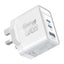PROMATE PowerPort-45 Power Delivery GaNFast Charger - 45W / USB-C / USB-A / White