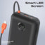 PROMATE PowerPod-30 Compact Power Bank with Built-In USB-C & Lightning Cable - 30000mAh / 35W / Black