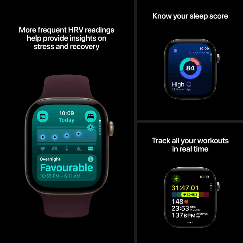 Apple Watch Series 12 - LTPO OLED / 64GB / 46mm / Bluetooth / Wi-Fi + Cellular / Medium/Large / Dark Bronze Aluminum Case with Dark Bronze Milanese Loop