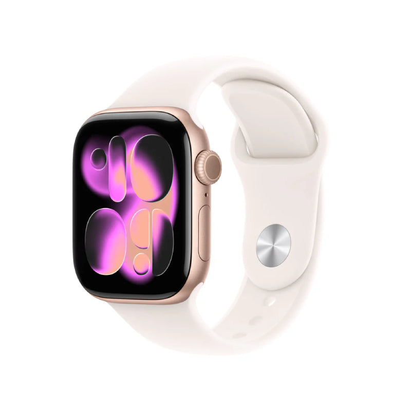 Apple Watch Series 11 - LTPO OLED / 64GB / 42mm / Bluetooth / Wi-Fi / Small/Medium / Rose Gold Aluminum Case with Light