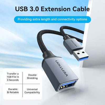 Vention USB 3.0 Extension Cable - 2M / Black