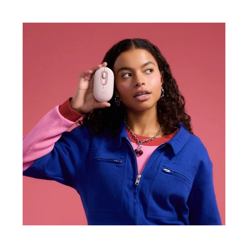 Logitech POP with Emoji Wireless Mouse - Bluetooth / Rose
