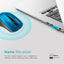 PROMATE Contour Comfort Performance Wireless Ergonomic Mouse - Blue
