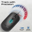 PROMATE MaxComfort Adjustable DPI Wired Optical Mouse - Black