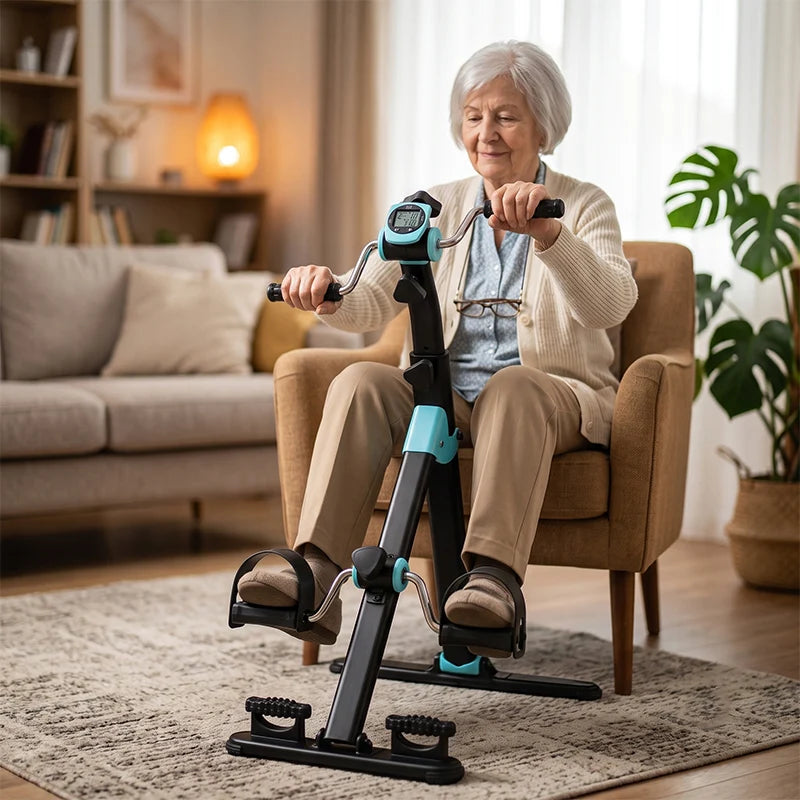 Foldable Mini Exercise Bike for Home Office Indoor Use