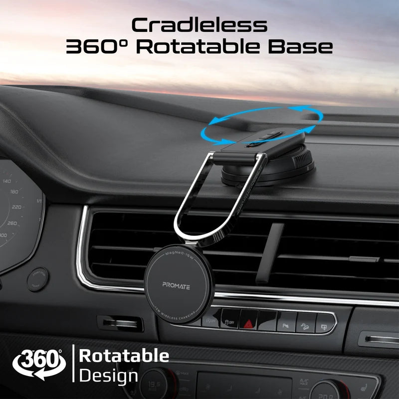PROMATE Versatile Ultra-Thin Cradleless MagSafe Charging Mount - 15W