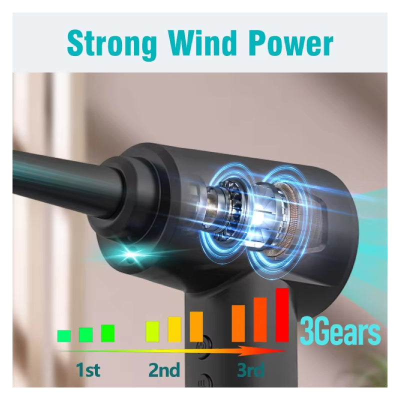 AD33 Wireless Electric Air Duster - 6000mAh / Black