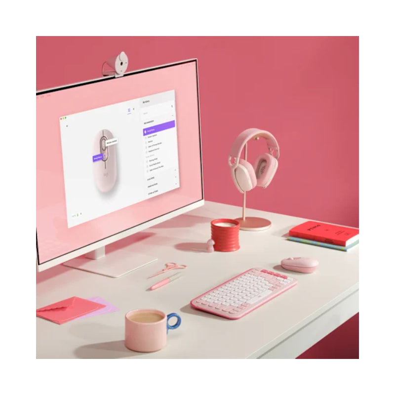 Logitech POP with Emoji Wireless Mouse - Bluetooth / Rose