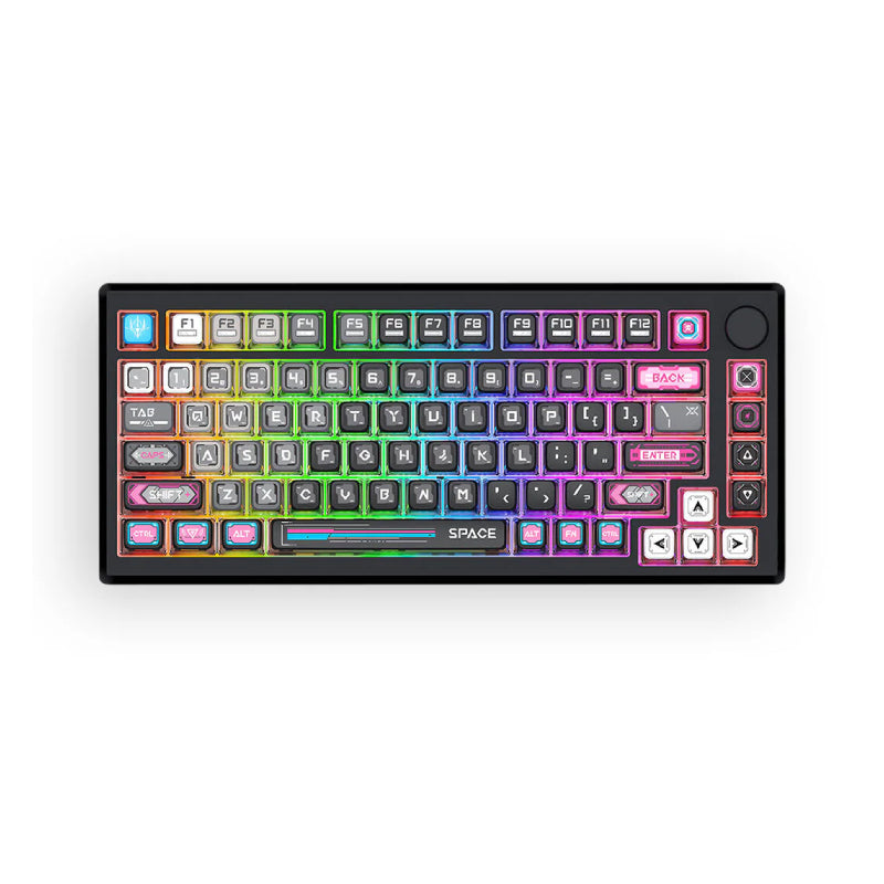 Redragon K732MC RGB Pro Uranus Pro Black TKL Aluminium Gasket Wireless Mechanical Keyboard - Bluetooth / Wired / 4000mAh / Black