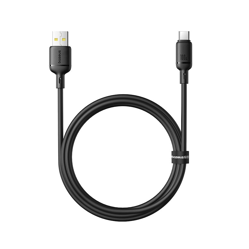 Baseus Silky USB-A to USB-C Fast Charging Cable - 1 Meter / Black