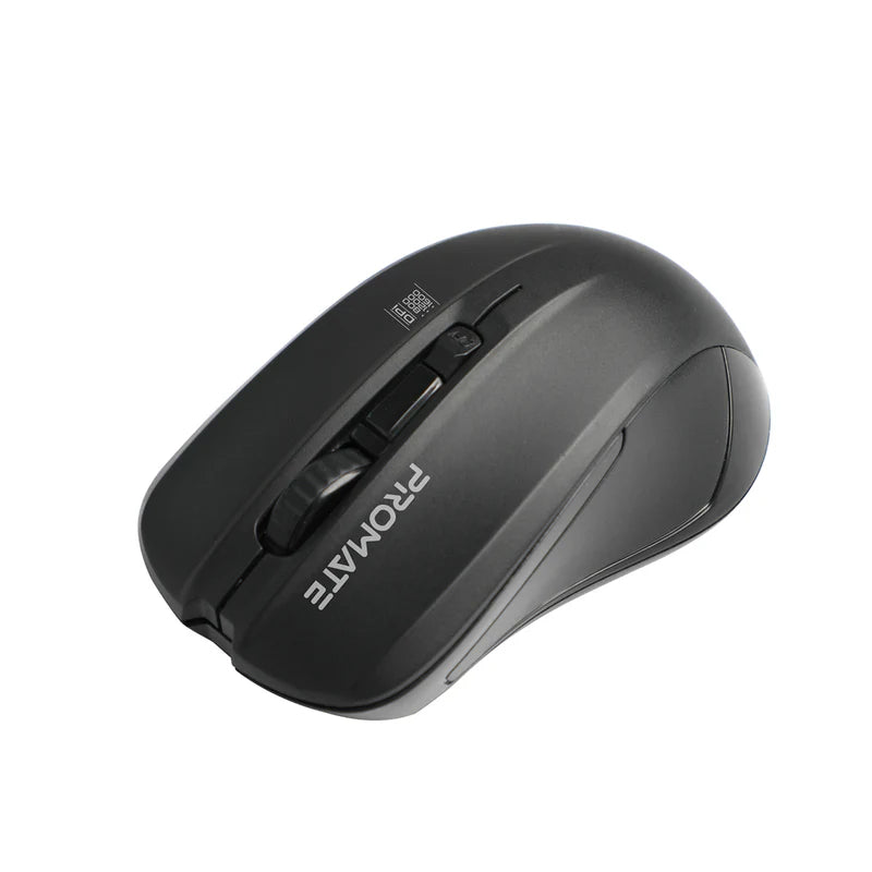 PROMATE Contour Comfort Performance Wireless Ergonomic Mouse - Black