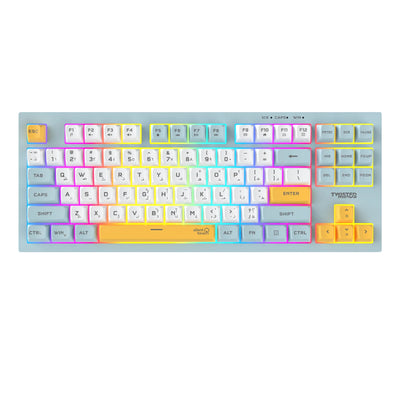 Twisted Minds TM-MK75-W Spectrum Series Wired Keyboard 80% Compact Gasket structure membrane - (English / Arabic) Layout