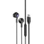 PROMATE LumiBuds-C LumiSound Transparent Stereo USB-C Wired RGB Earphones - Wired / USB-C / Black