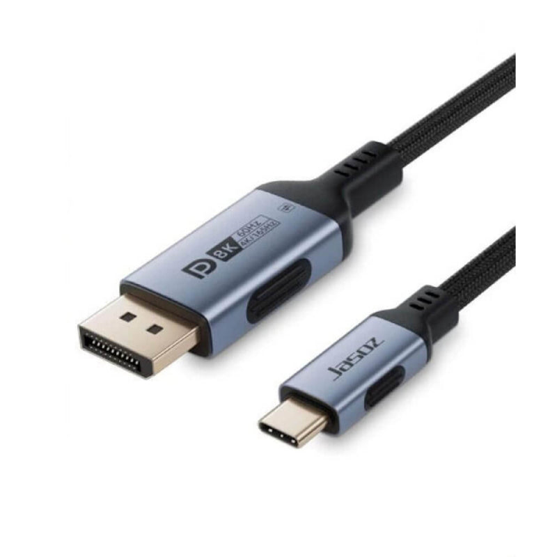 Jasoz Type-C to DisplayPort 8K Adapter Cable - 2 Meter / Black
