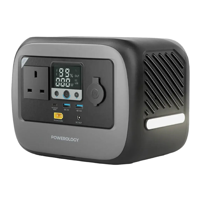 Powerology Pater I Portable Power Station - 300W / 236.25Wh / USB-C /USB-A / Gray