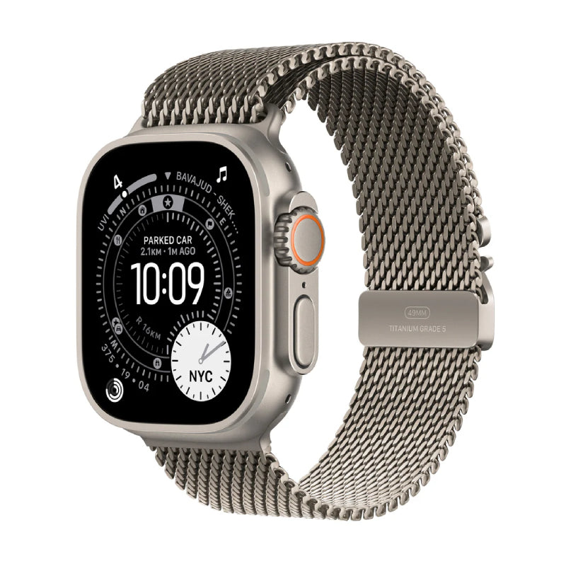 Apple Watch Ultra 3 - LTPO OLED / 64GB / 49mm / Bluetooth / Wi-Fi / Cellular / Large / Natural Titanium Case with