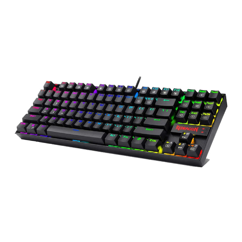 Redragon KUMARA K552 - TKL Wired Mechanical Keyboard RGB Black (Blue Switch) - Wired / 87 Keys / Black