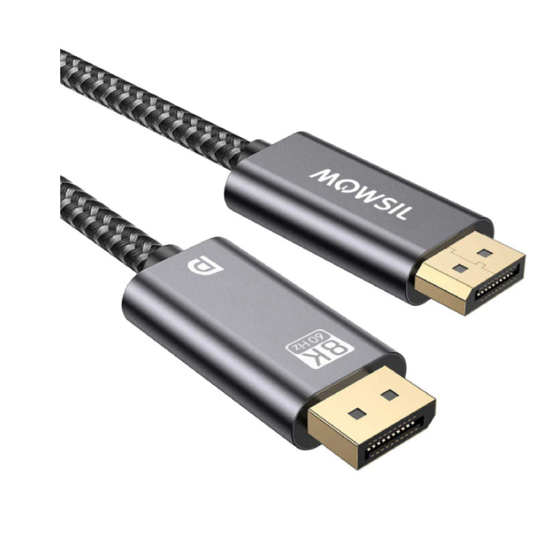 Mowsil DisplayPort 1.4 Cable - 8K / 60Hz / 2 Meter / Grey