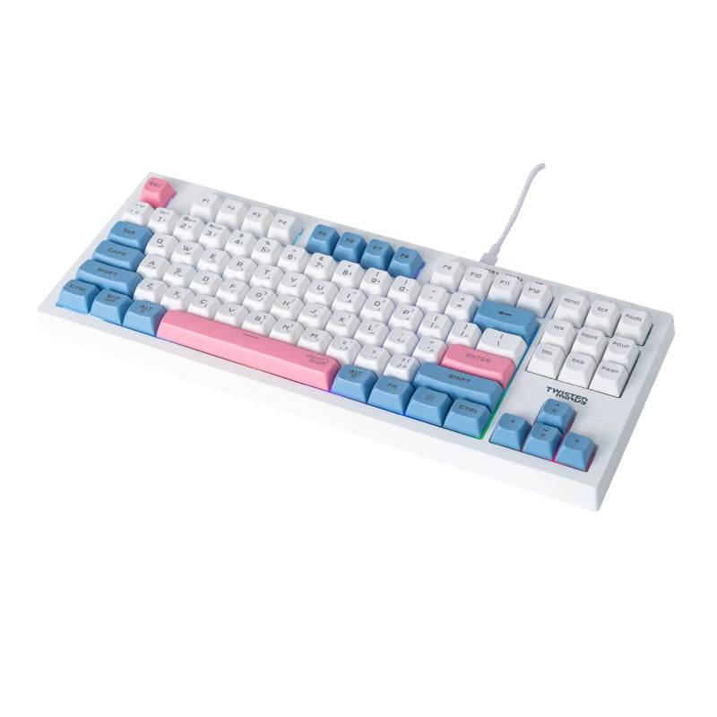 Twisted Minds TM-MK75-WL Spectrum Pro Series 75% Compact Size 87 keys Wireless Membrane Keyboard - (English / Arabic) Layout