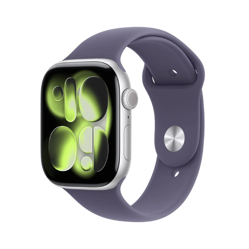 Apple Watch Series 11 - LTPO OLED / 64GB / 46mm / Bluetooth / Wi-Fi / Medium/Large / Silver Aluminum Case with Purple