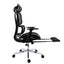 Black Bull Ergonomic Mesh Gaming & Office Chair with Footrest - Black Frame + Black Mesh