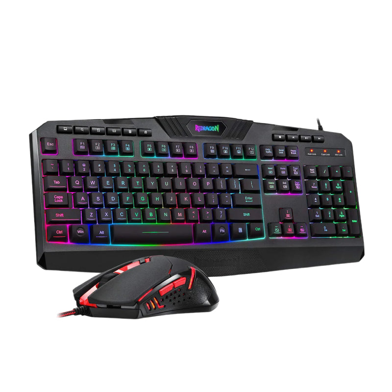 Redragon S101-3 Wired Keyboard & Mice Combo - Wired / Black