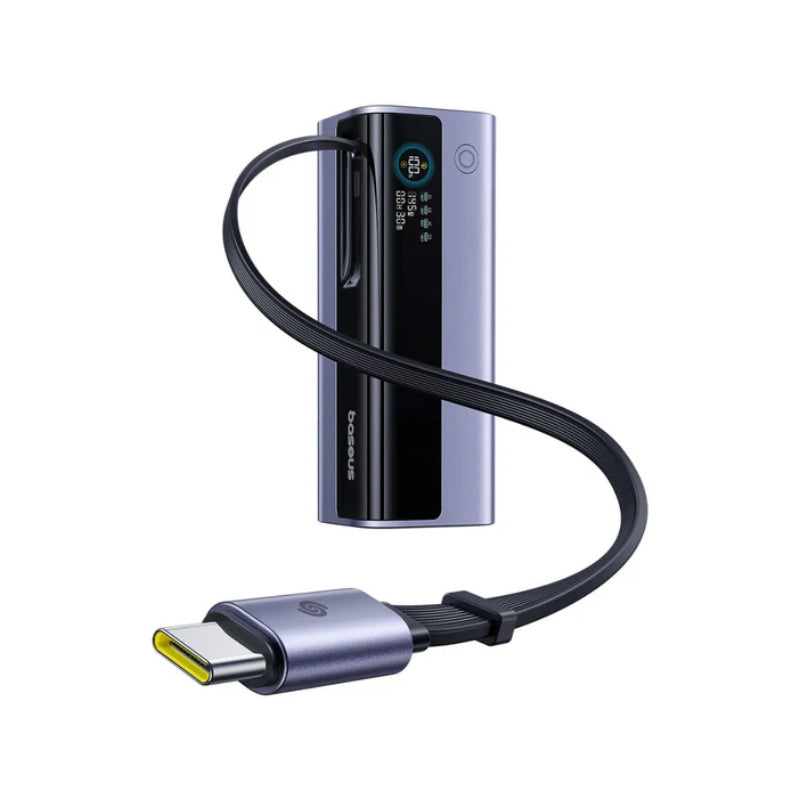 Baseus EnerGeek GR11 Power Bank with Retractable Cable - 20000mAh / 145W / Grey