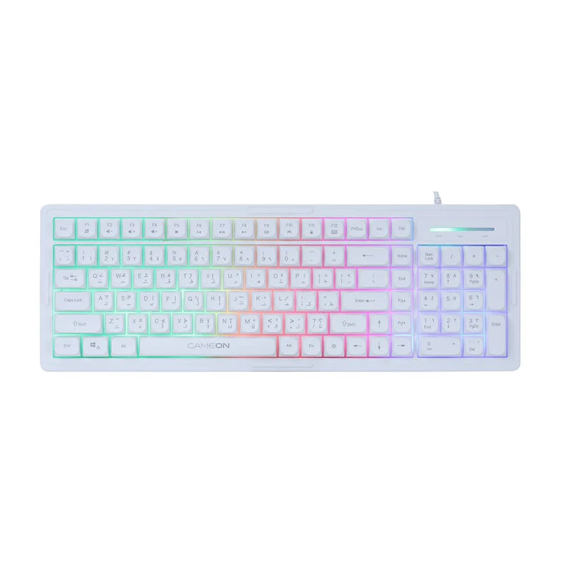 GAMEON GO-CYPHERW-XL-W All-In-One Gaming Bundle (Keyboard, Headset, Mouse & Mousepad) - White
