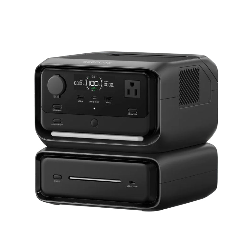 EcoFlow River 3 Plus Power Station 600W 286Wh Solar Battery + EcoFlow River 3 plus Smart Extra Battery EB300