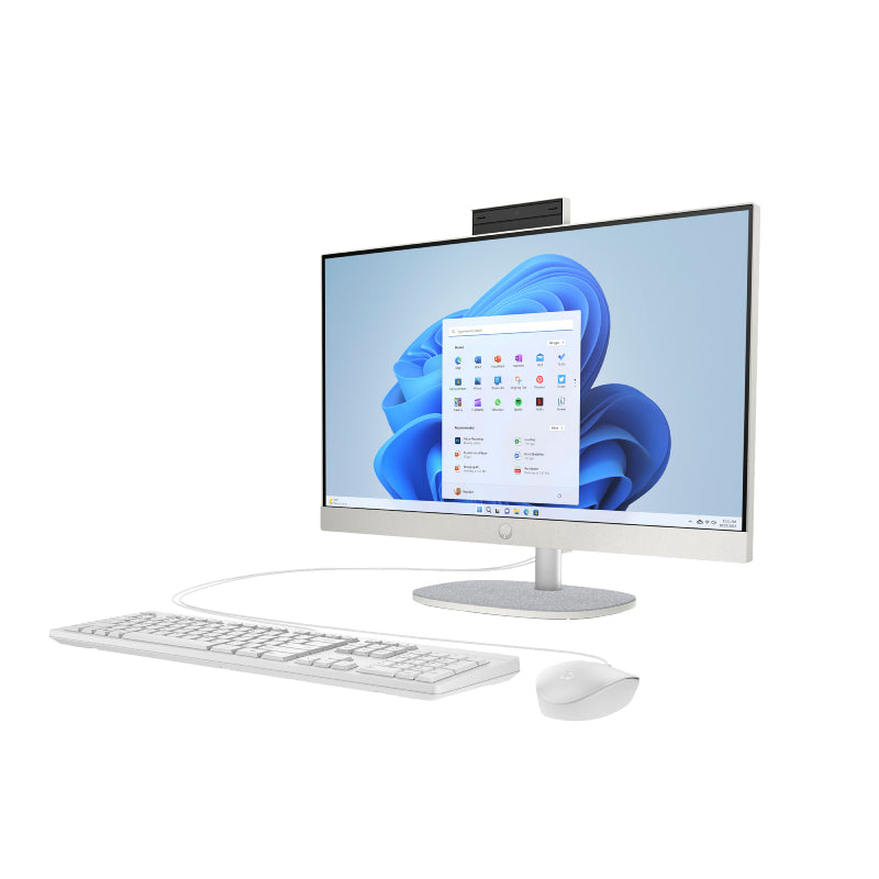 HP 24-CR1032NE AIO PC - Ultra 7 155U / 8GB / 512GB (NVME M.2 SSD) / 23.8" FHD Non-Touch / Shell White / 1YW - Desktop