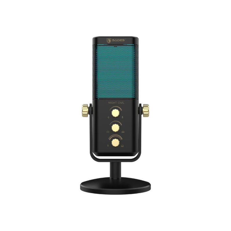 SADES Night OWI SA-M01B RGB Gaming Microphone - Black