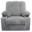 Black Bull Premium Sofa Swivel Rocker Recliner Size - Fabric Light Grey